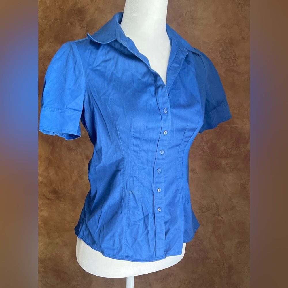 Banana Republic Blue Stretch blouse size Small